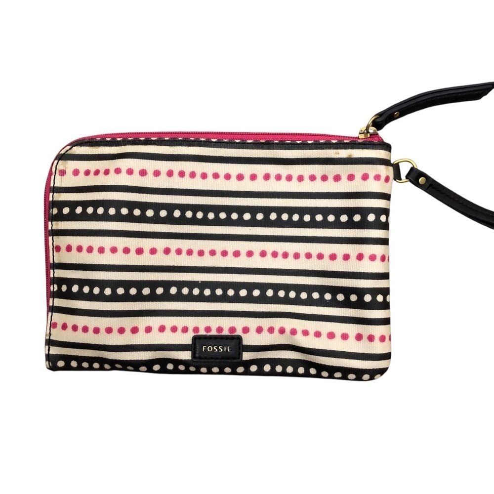 Fossil small polka dot zippered pouch